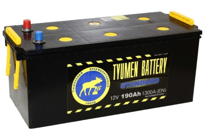 Аккумуляторная батарея TYUMEN battery STANDART  6СТ-190 L О.П.